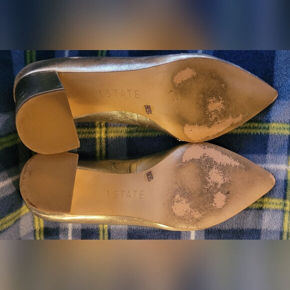 1. STATE size 8 womens silver metallic soft chunky heel - Picture 7 of 7